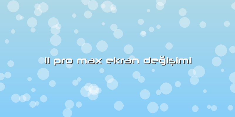 11 Pro Max Ekran Değişimi