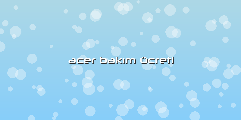 Acer Bakım ücreti