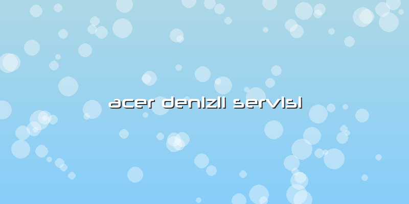 Acer Denizli Servisi
