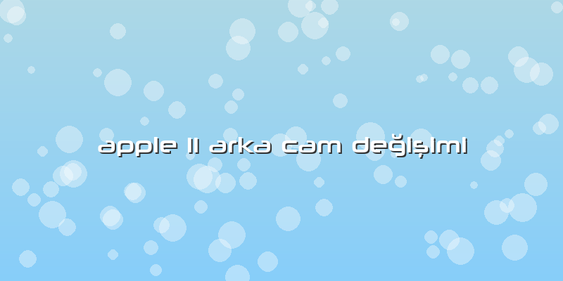 Apple 11 Arka Cam Değişimi