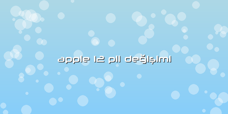 Apple 12 Pil Değişimi