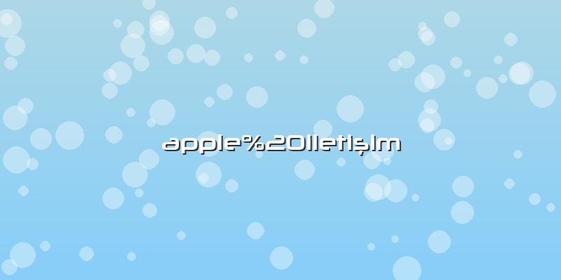 Apple iletişim