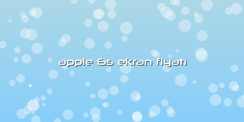 Apple 6s Ekran Fiyatı