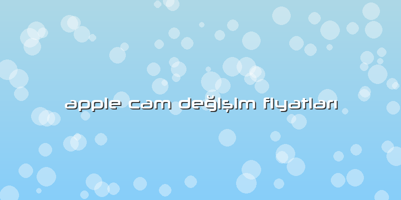 Apple Cam Değişim Fiyatları