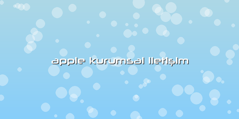Apple Kurumsal Iletişim