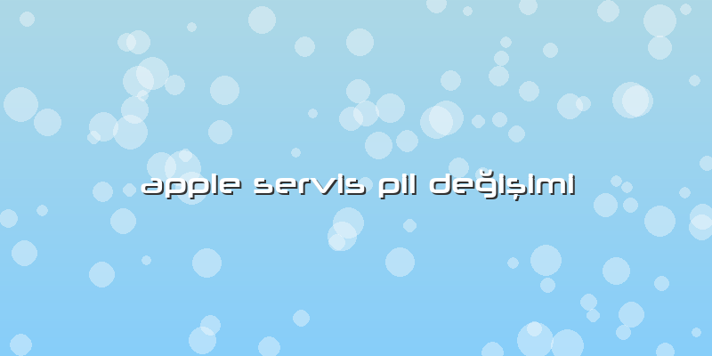 Apple Servis Pil Değişimi