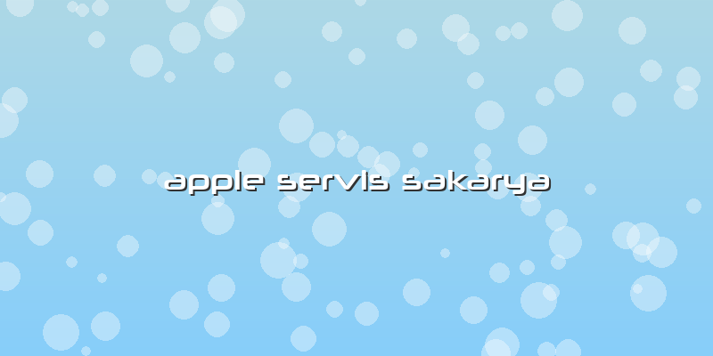 Apple Servis Sakarya
