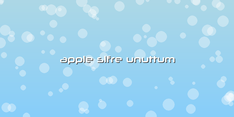 Apple Sifre Unuttum