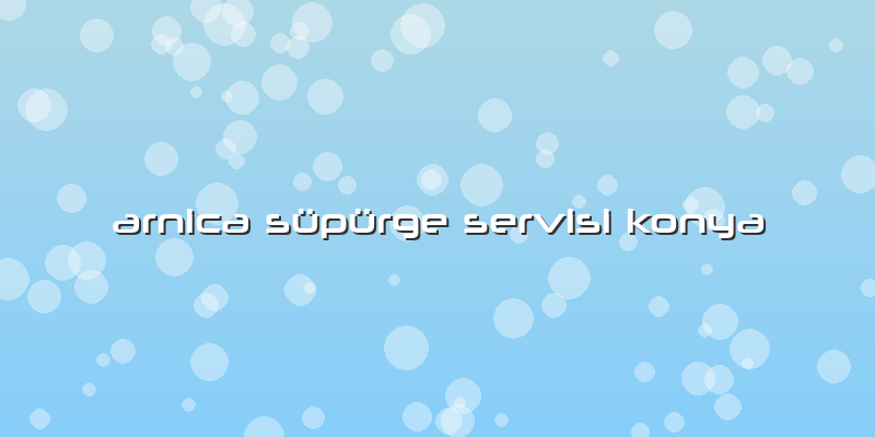 Arnica Süpürge Servisi Konya
