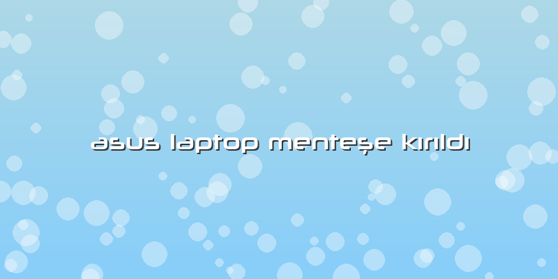 Asus Laptop Menteşe Kırıldı