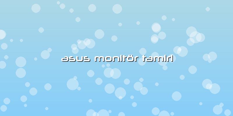 Asus Monitör Tamiri
