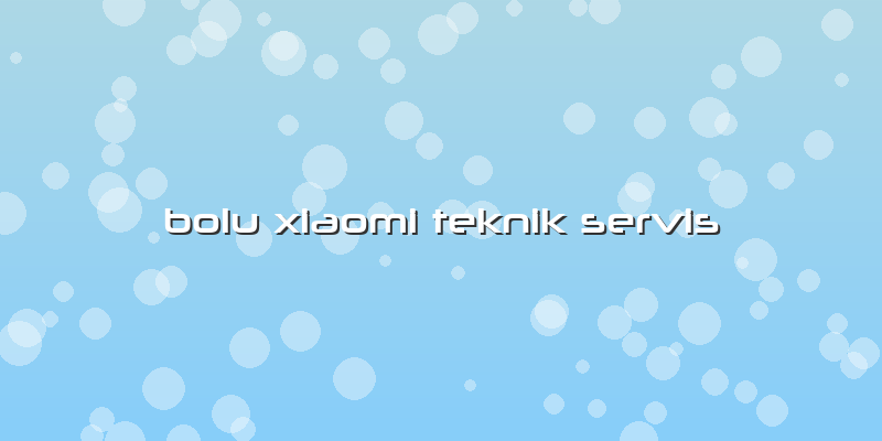 Bolu Xiaomi Teknik Servis