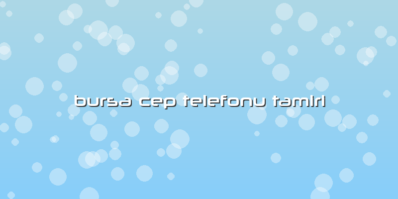 Bursa Cep Telefonu Tamiri