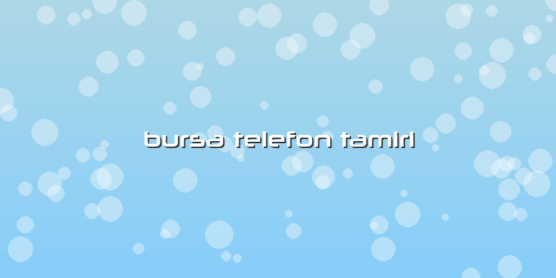 Bursa Telefon Tamiri