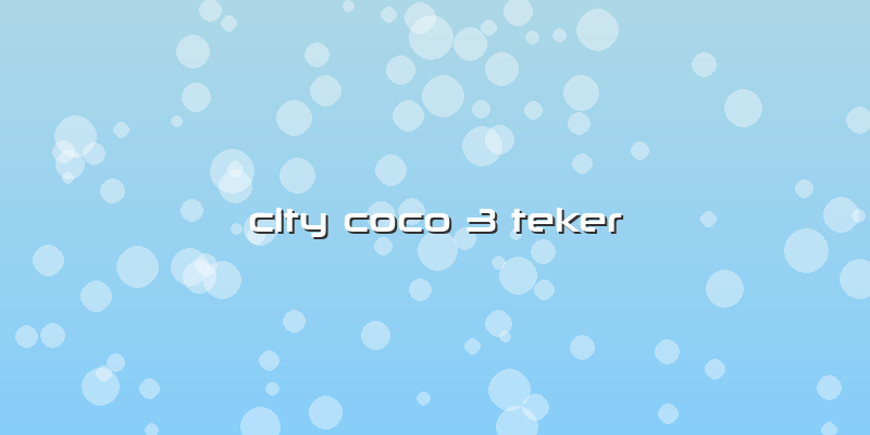 City Coco 3 Teker