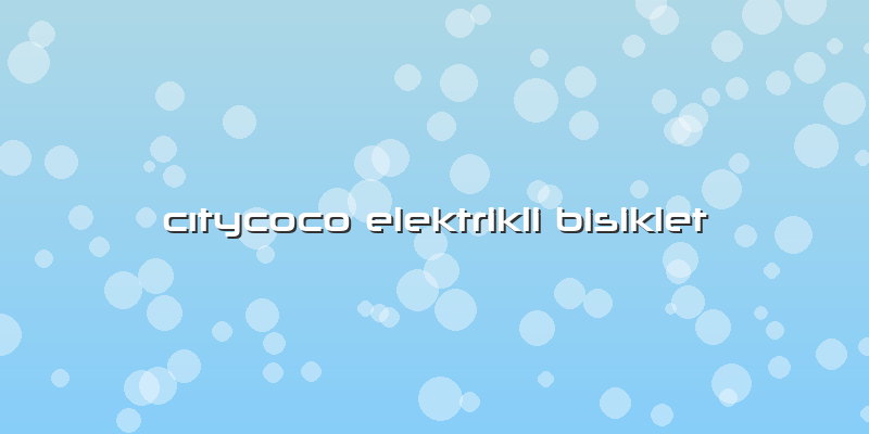 Cıtycoco Elektrikli Bisiklet