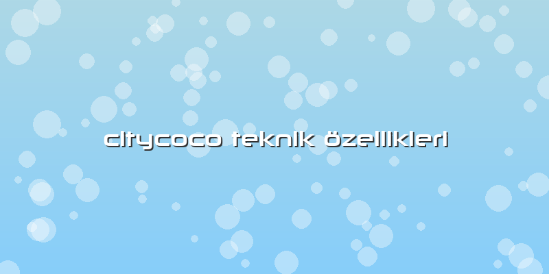Citycoco Teknik özellikleri