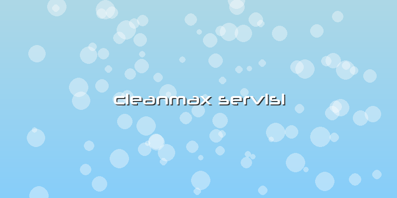 Cleanmax Servisi