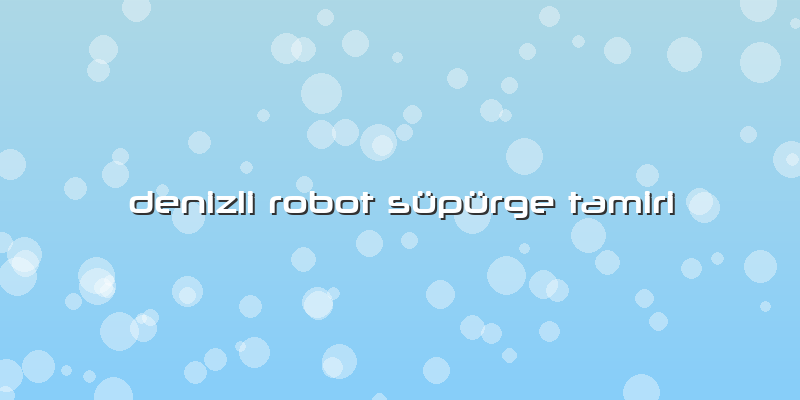 Denizli Robot Süpürge Tamiri