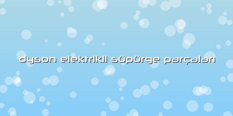 Dyson Elektrikli Süpürge Parçaları