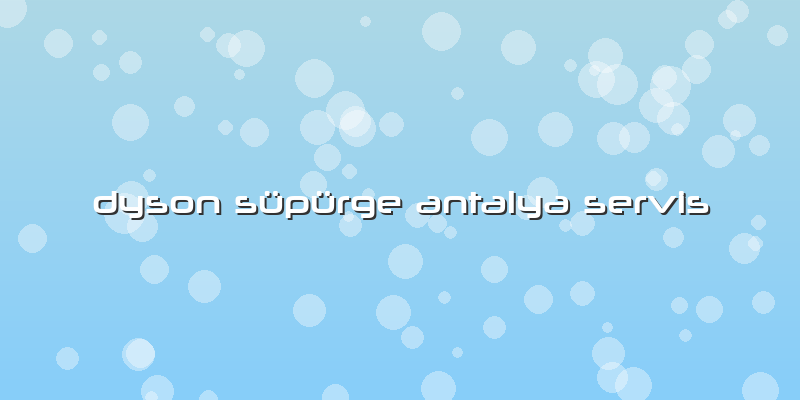 Dyson Süpürge Antalya Servis