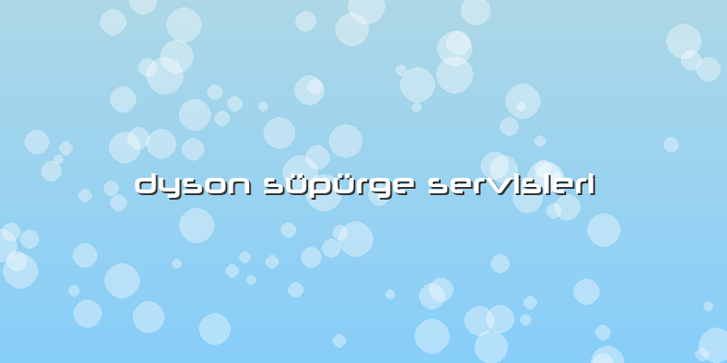 Dyson Süpürge Servisleri