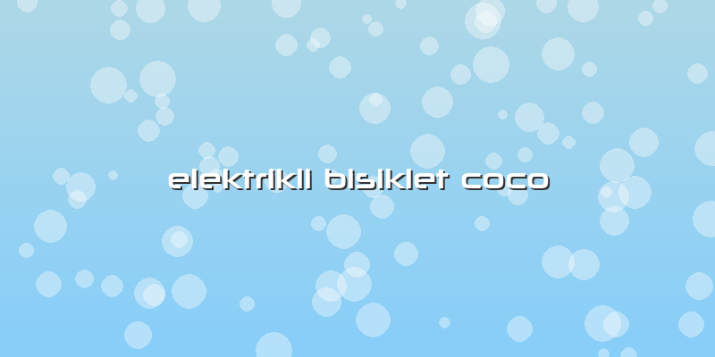 Elektrikli Bisiklet Coco