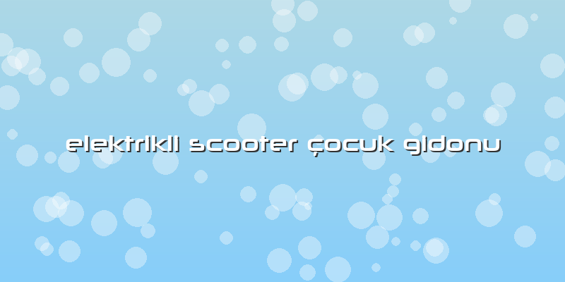 Elektrikli Scooter çocuk Gidonu
