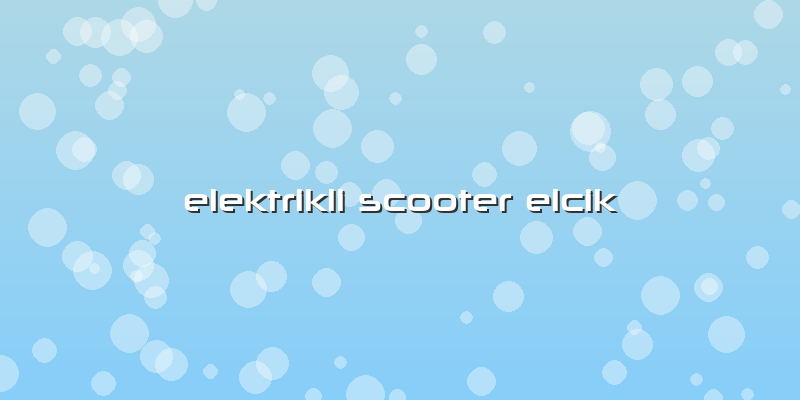 Elektrikli Scooter Elcik