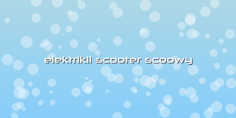 Elektrikli Scooter Scoowy