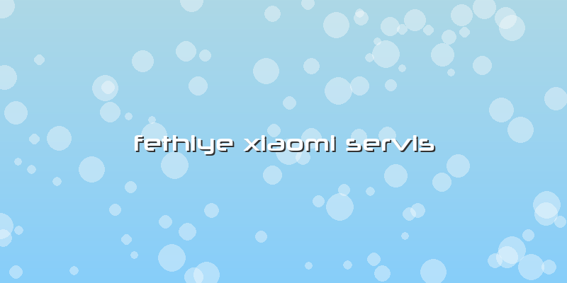 Fethiye Xiaomi Servis