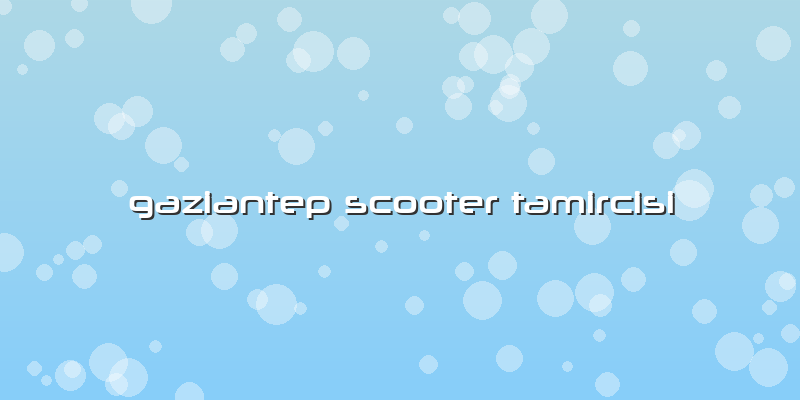 Gaziantep Scooter Tamircisi