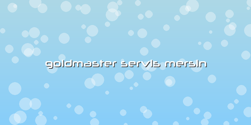 Goldmaster Servis Mersin