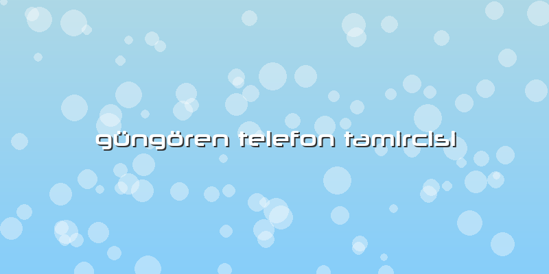 Güngören Telefon Tamircisi