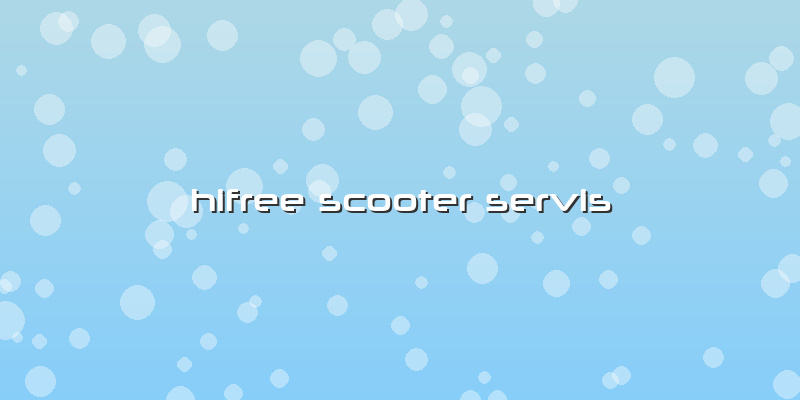 Hifree Scooter Servis