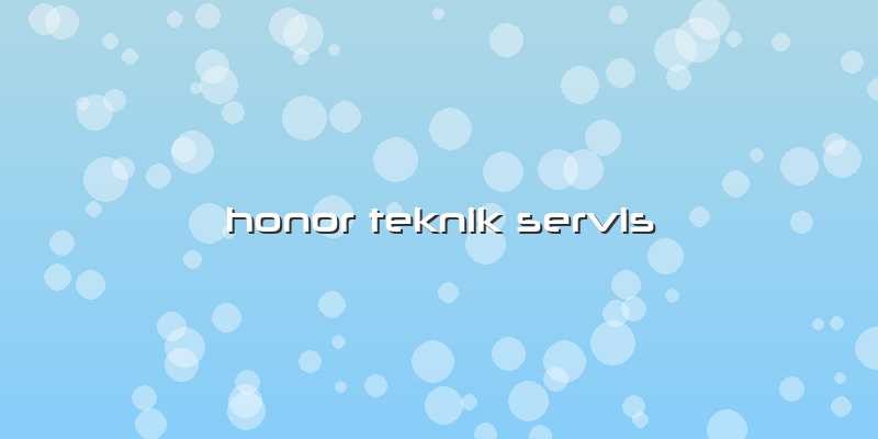 Honor Teknik Servis