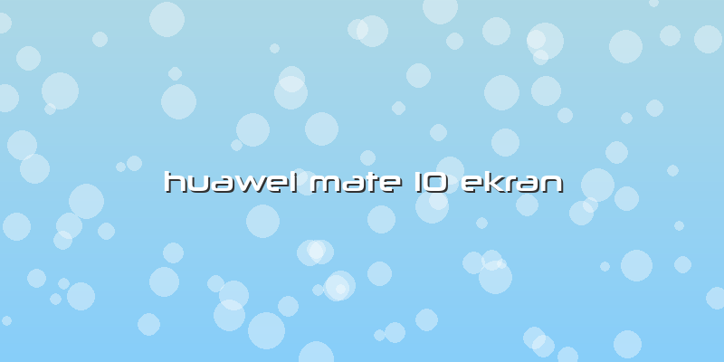 Huawei Mate 10 Ekran