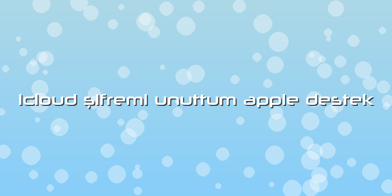 Icloud şifremi Unuttum Apple Destek