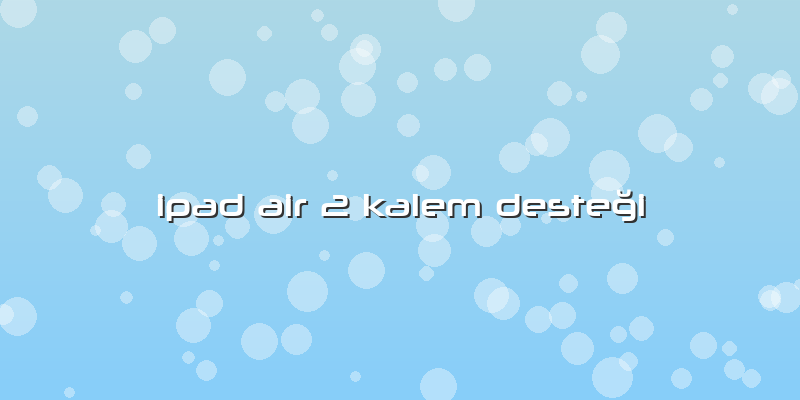Ipad Air 2 Kalem Desteği