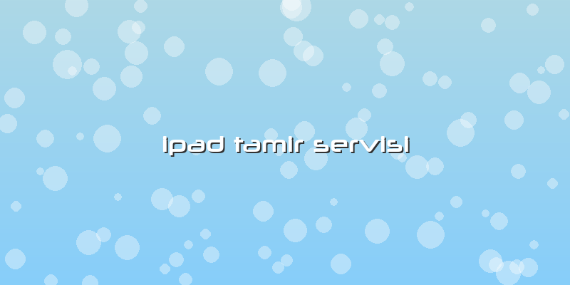 Ipad Tamir Servisi