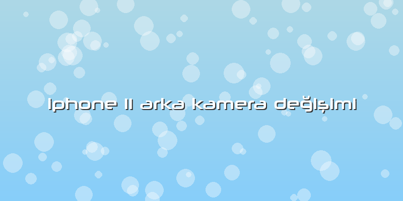 Iphone 11 Arka Kamera Değişimi