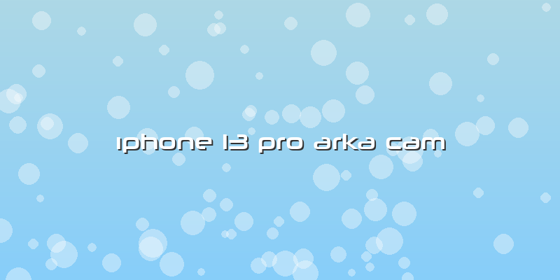 ıphone 13 Pro Arka Cam