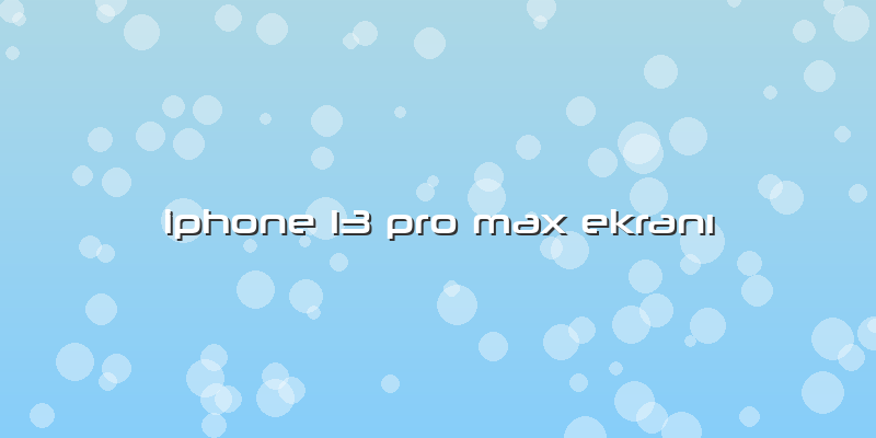 Iphone 13 Pro Max Ekranı