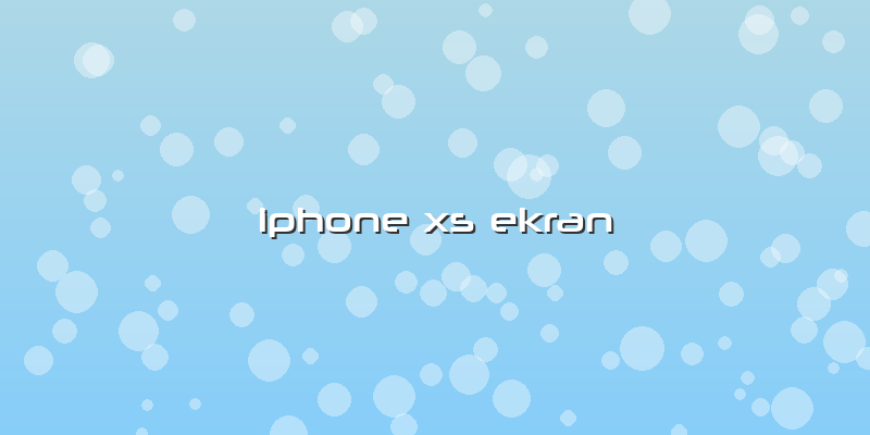 Iphone Xs Ekran