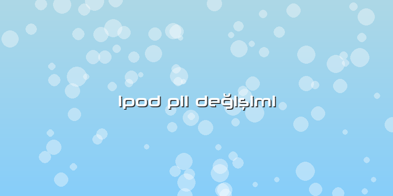 Ipod Pil Değişimi