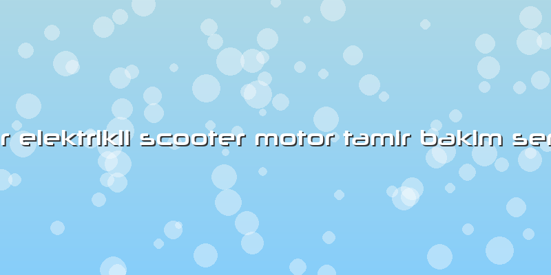 Izmir Elektrikli Scooter Motor Tamir Bakim Servisi