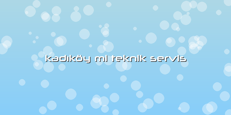 Kadıköy Mi Teknik Servis