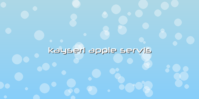 Kayseri Apple Servis