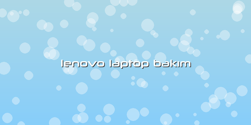 Lenovo Laptop Bakım