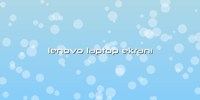 Lenovo Laptop Ekranı